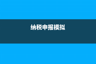 国税申报模拟(税务申报模拟教学系统) (纳税申报模拟)