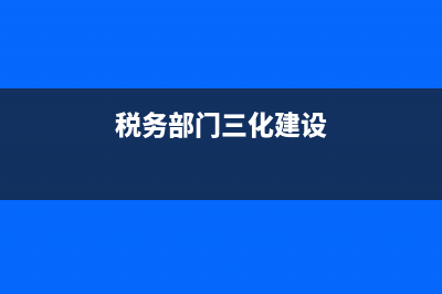 税务系统三化是指什么？ (税务部门三化建设)