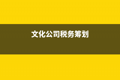 文化公司税务(文化公司的税收优惠政策) (文化公司税务筹划)
