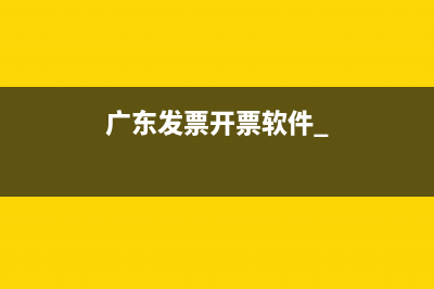 广东发票开票软件 