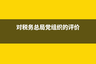 对税务总局党组的意见和建议(给税务局党委提意见) (对税务总局党组织的评价)
