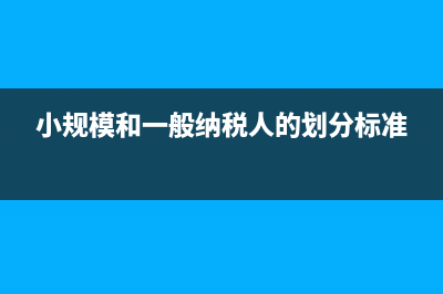 小规模和一般纳税人公司开票几个点？ (小规模和一般纳税人的划分标准)