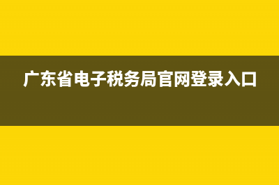 广东省电子税务局注册流程 (广东省电子税务局官网登录入口)