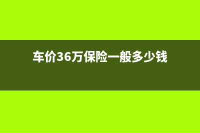 36万的车保险大概一年多少？ (车价36万保险一般多少钱)