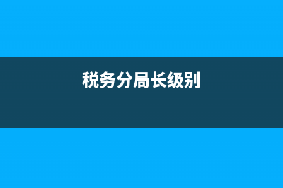 税务分局长岗位职责(税务局长岗位职责风险点及防控措施) (税务分局长级别)