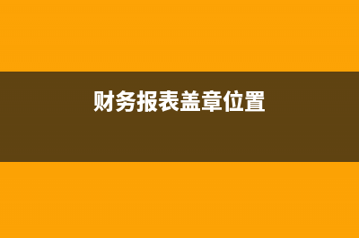 提供财务报表盖财务章还是公章？ (财务报表盖章位置)