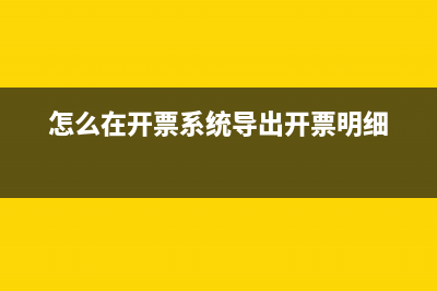 怎么在开票系统查看自己公司的开票记录？ (怎么在开票系统导出开票明细)