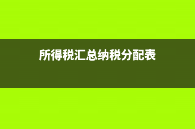 所得税汇总纳税分支机构分配表怎么填写？ (所得税汇总纳税分配表)