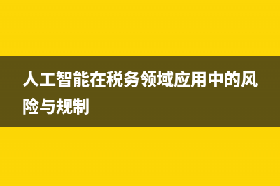 人工智能在税务的发展(人工智能对税收管理的影响) (人工智能在税务领域应用中的风险与规制)