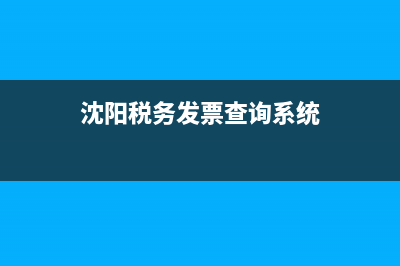 沈阳税务发票查询系统 (沈阳税务发票查询系统)