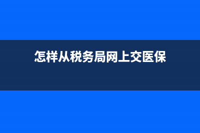 怎样从税务局网站上下载税务报表？ (怎样从税务局网上交医保)