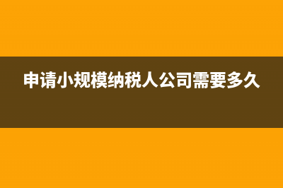 申请小规模纳税人需要哪些条件？ (申请小规模纳税人公司需要多久)