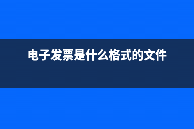 电子发票是什么格式？ (电子发票是什么格式的文件)