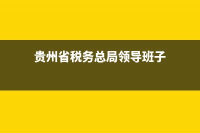 贵州省地税务总局网上办税服务厅(贵州省税务局官网网上办税) (贵州省税务总局领导班子)