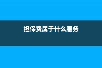 担保费属于什么费用？ (担保费属于什么服务)