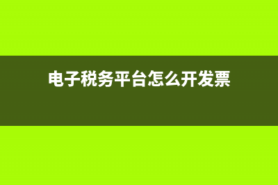 电子税务平台怎么电子签章过程？ (电子税务平台怎么开发票)