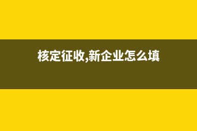 核定征收,新企业所得税申报表怎么填报？ (核定征收,新企业怎么填)