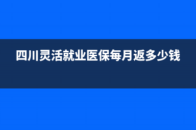 四川灵活就业医保网上缴费流程？ (四川灵活就业医保每月返多少钱)