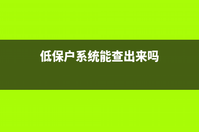 低保户系统能查个人所有信息？ (低保户系统能查出来吗)