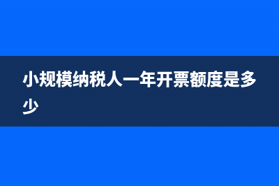 小规模纳税人一年不超过多少免征增值税？ (小规模纳税人一年开票额度是多少)