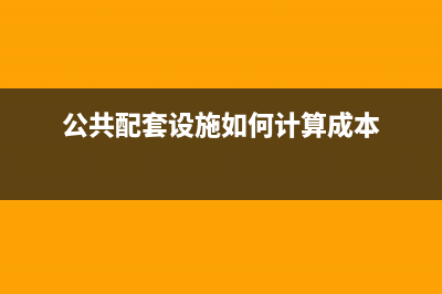 公共配套设施如何缴纳房产税？ (公共配套设施如何计算成本)