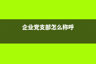 企业党支部怎么建立？ (企业党支部怎么称呼)