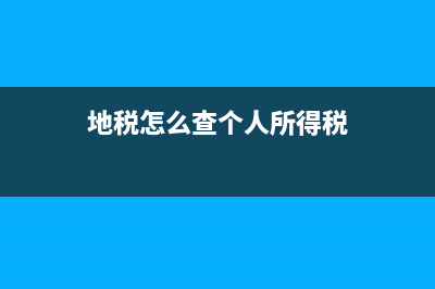 如何查询地税识别号(地税在哪里查) (地税怎么查个人所得税)
