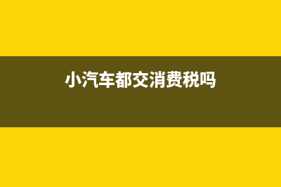 小轿车交不交消费税？ (小汽车都交消费税吗)