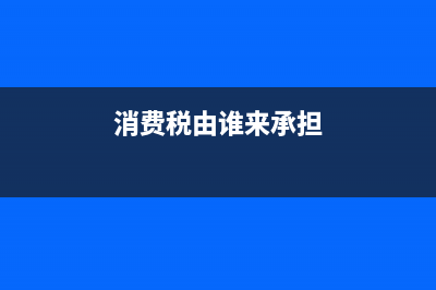 消费税由谁承担？ (消费税由谁来承担)