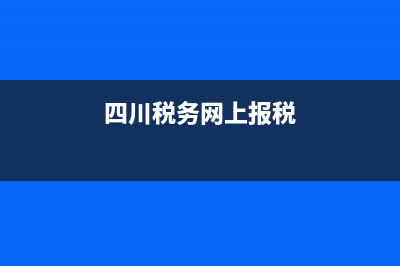 四川税务网上报税流程 (四川税务网上报税)