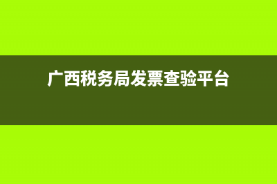 广西税务局发票真伪查询 (广西税务局发票查验平台)