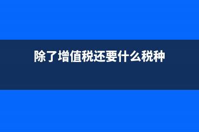 除了增值税还要交什么税？ (除了增值税还要什么税种)