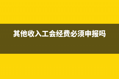 其他收入工会经费怎么申报？ (其他收入工会经费必须申报吗)