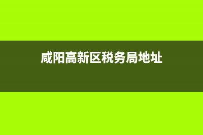 咸阳高新区税务所(咸阳市税务局高新分局) (咸阳高新区税务局地址)