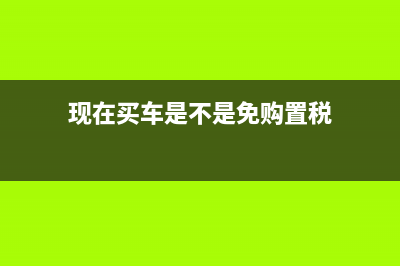 现在买车是不是还要交车船税，购置税？以后每年也都要交车船税？ (现在买车是不是免购置税)