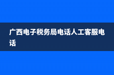 广西电子税务局网上纳税申报流程？ (广西电子税务局电话人工客服电话)