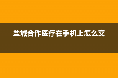 盐城合作医疗在手机上怎样缴费？ (盐城合作医疗在手机上怎么交)