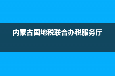 内蒙古国地税联合网上营业厅(内蒙古国地税联合电子税务局) (内蒙古国地税联合办税服务厅)