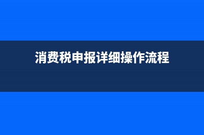 消费税申报详细步骤？ (消费税申报详细操作流程)