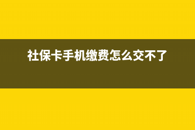 手机社保为什么登录不上去？ (社保卡手机缴费怎么交不了)