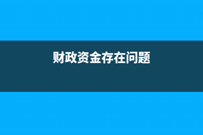 政府财税款存在什么银行？ (财政资金存在问题)