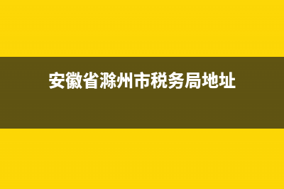 安徽省滁州市税务局官网 (安徽省滁州市税务局地址)