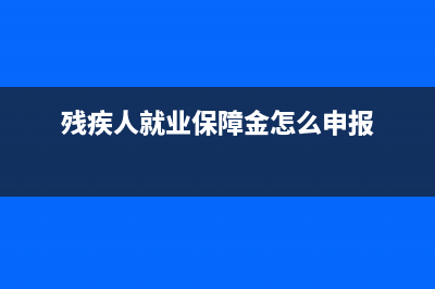 残疾人就业保障金如何计算？ (残疾人就业保障金怎么申报)
