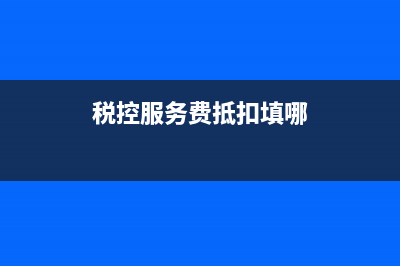 税控服务费抵扣怎样填申报表？ (税控服务费抵扣填哪)