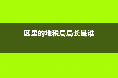 区里的地税局局长是什么级别？ (区里的地税局局长是谁)