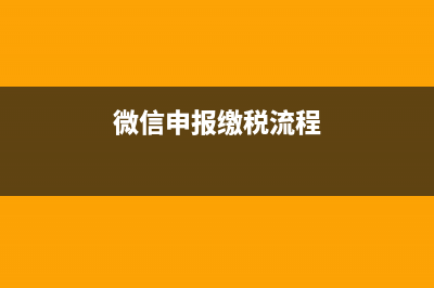 微信报税小程序 (微信申报缴税流程)