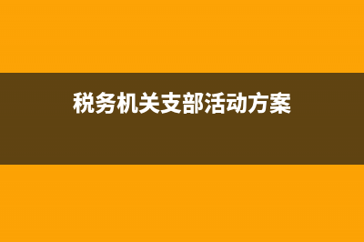 税务机关支部活动方案(2021年税务局党支部工作方案) (税务机关支部活动方案)