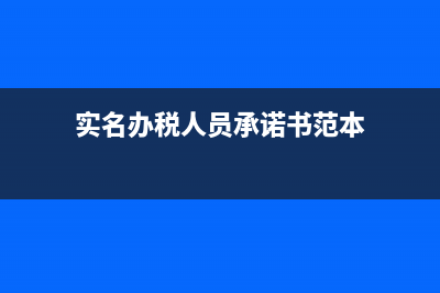实名办税人员承担什么责任？ (实名办税人员承诺书范本)