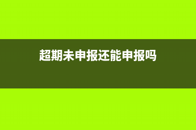 超期未申报还能在电脑上报吗？ (超期未申报还能申报吗)