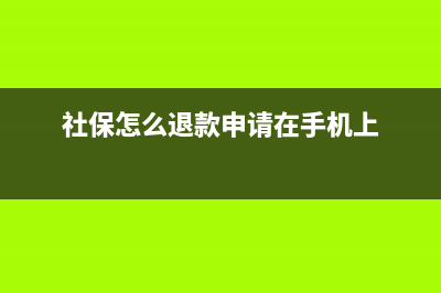 社保怎么退款申请流程 (社保怎么退款申请在手机上)
